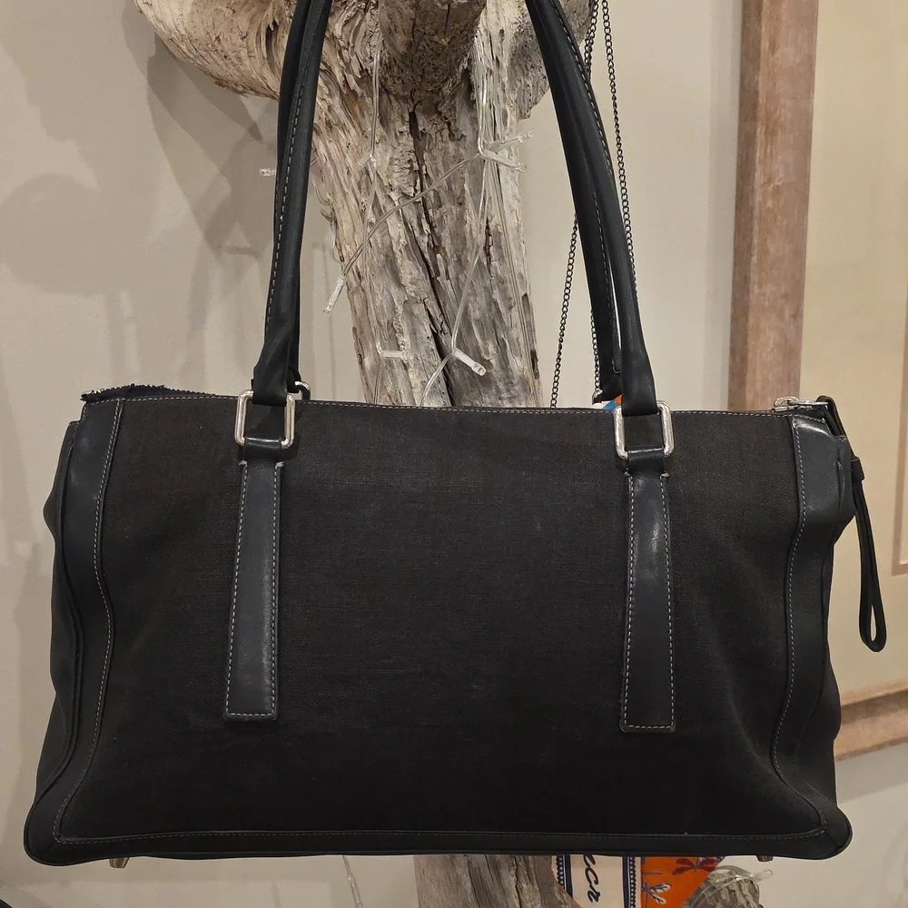 Coach Bonnie Legacy Black Linen #9435